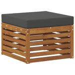 vidaXL Ensemble de canapés d'extérieur 5 pc Naturel et Anthracite