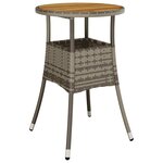 vidaXL Ensemble à manger de jardin et coussins 5 Pièces gris rotin acacia