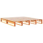 vidaXL Lit bibliothèque sans matelas cire marron 180x200 cm pin massif
