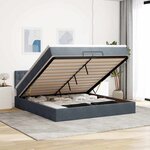 vidaXL Cadre de lit ottoman avec matelas gris foncé 200x200 cm velours