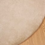 vidaXL Tapis en Fourrure Synthétique de Lapin Olite Taupe Ø 200 cm