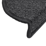 vidaXL Tapis d'escalier 15 pièces 56 x 17 x 3 cm Anthracite Demi-rond