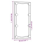 vidaXL Miroir mural avec lumières LED 30x60 cm verre rectangulaire