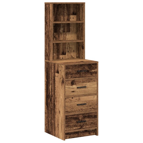 vidaXL Buffet Bois Vieilli 40x41x135 cm Panneau de Bois