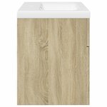 vidaXL Armoire lavabo de salle de bain et bassin intégré chêne sonoma