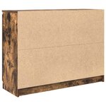 vidaXL Buffet avec tiroirs chêne fumé 100 5x35x76 cm bois d'ingénierie