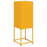 vidaXL Buffet jaune moutarde 36x39x107 cm acier