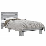 vidaXL Cadre de lit sans matelas sonoma gris 90x200 cm