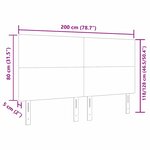 vidaXL Tête de lit LED avec des lumières à LED Vert gris 200 cm tissu