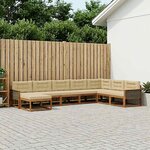 vidaXL Ensemble de canapés d'extérieur 8 Pièces Naturel et Beige