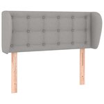 vidaXL Tête de lit avec oreilles Gris clair 103x23x78/88 cm Tissu