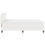 vidaXL Lit box spring avec matelas blanc 160 x 200 cm  simili cuir