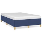 vidaXL Cadre de lit bleu 120x190 cm tissu