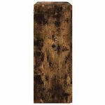 vidaXL Meuble TV mural Chêne fumé 59 5 x 31 x 80 cm Bois d'ingénierie