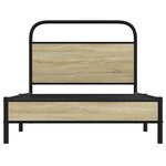 vidaXL Cadre de lit sans matelas 90x190cm chêne sonoma bois ingénierie