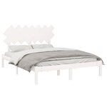 vidaXL Cadre de lit sans matelas blanc 150x200 cm bois massif