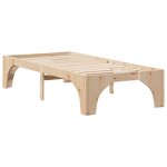vidaXL Cadre de lit Marron 90 x 190 cm Pin massif