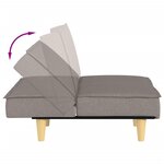 vidaXL Canapé-lit taupe tissu