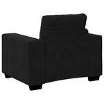 vidaXL Ensemble de Canapés 3 Pièces Noir 221 x 78 x 80 cm Velours