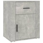 vidaXL Table de chevet Gris béton 50x36x60 cm Bois d'ingénierie