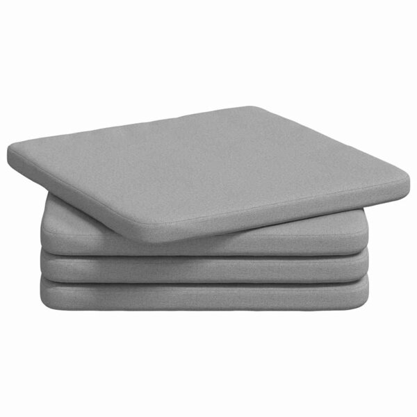 vidaXL Coussins de siège 4 Pièces Gris nuage 40 x 40 x 3 cm tissu