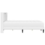 vidaXL Cadre de lit avec matelas Blanc 120 x 200 cm Simili cuir