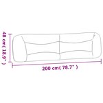 vidaXL Coussin de tête de lit gris foncé 200 cm tissu