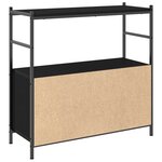 Bibliothèque vidaXL Chêne Noir 80x30x78 5 cm Bois Égalisé