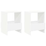 vidaXL Étagère à magazines 2 Pièces Blanc 35 x 30 x 45 cm