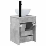 vidaXL Meuble de lavabo mural Gris béton 39 x 35 x 63 cm