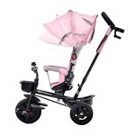 KINDERKRAFT Tricycle AVEO Rose - 3 roues - Evolutif - Pliable