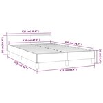 Vidaxl cadre de lit avec tête de lit taupe 120x200 cm tissu