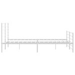 vidaXL Cadre de lit métal sans matelas et pied de lit blanc 193x203 cm