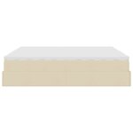 VidaXL Cadre de lit ottoman avec matelas crème 160x200 cm tissu