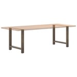 vidaXL Pieds de table à manger en acier naturel 2 pièces 80 x (72-73) cm Acier