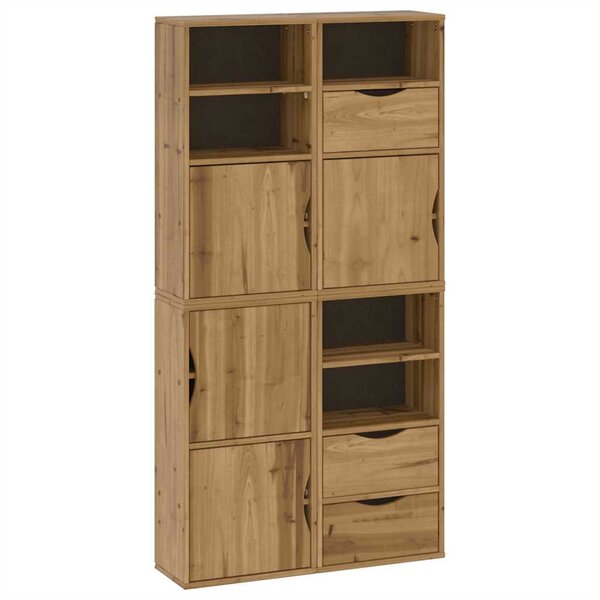 vidaXL Armoires latérales 4 Pièces ODDA 40x24x79 cm bois massif pin