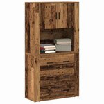 vidaXL Haut Armoire Bois ancien 80 x 33 x 150 cm Bois d'ingénierie