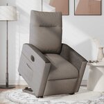 vidaXL Fauteuil inclinable électrique taupe tissu