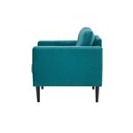 Fauteuil - Velours vert - L 80 x P 82 x 84 cm - LEON
