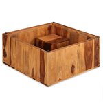 vidaXL Table basse Bois massif de Sesham 70 x 70 x 30 cm