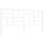 vidaXL Cadre de lit avec tête de lit blanc 200x200 cm bois massif
