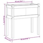vidaXL Jardinières avec pieds blanc 70x31x70 cm bois de pin massif