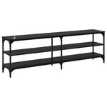 vidaXL Meuble TV Chêne noir 160 x 30 x 50 cm Bois d'ingénierie et fer