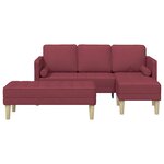 vidaXL Ensemble de Canapés 2 Pièces Rouge bordeaux 173 x 131 x 67 cm