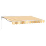 vidaXL Cadre d'auvent Jaune et blanc 250 x 200 cm