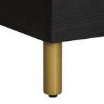 vidaXL Buffet noir 60x33x100 cm bois d'ingénierie