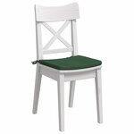 vidaXL Coussins de siège 4 Pièces Vert foncé 40 x 40 x 3 cm