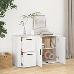 vidaXL Buffet Blanc 100x33x59 5 cm Bois d'ingénierie