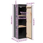 vidaXL Armoires murales 2 Pièces Gris 30x30x100 cm Bois de pin massif