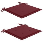 vidaXL Chaises pliables de jardin lot de 2 avec coussins Bambou